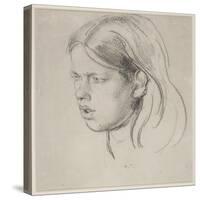 Head of a Girl-Henry Tonks-Stretched Canvas