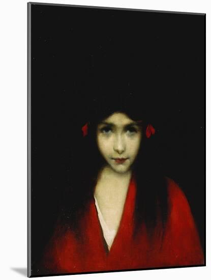 Head of a Girl-Jean-Jacques Henner-Mounted Giclee Print