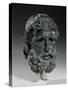 Head of a God or Hero (Bronze)-Greek school-Stretched Canvas