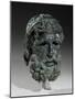 Head of a God or Hero (Bronze)-Greek school-Mounted Giclee Print