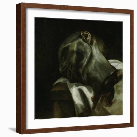 Head of a Guillotined Man, 1818-19-Theodore Gericault-Framed Giclee Print