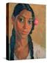 Head of a Jamaican Girl-Augustus Edwin John-Stretched Canvas