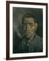 Head of a Man, 1884-1885-Vincent van Gogh-Framed Giclee Print