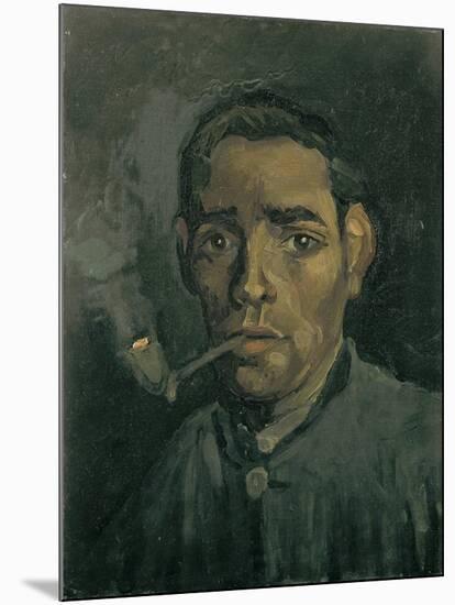 Head of a Man, 1884-1885-Vincent van Gogh-Mounted Giclee Print