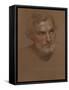 Head of a Man Chalks-Charles West Cope-Framed Stretched Canvas