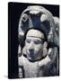 Head of a Man Coming Out of the Mouth of a Jaguar, Artifact Originating from Chichen Itza, Yucatan-null-Stretched Canvas