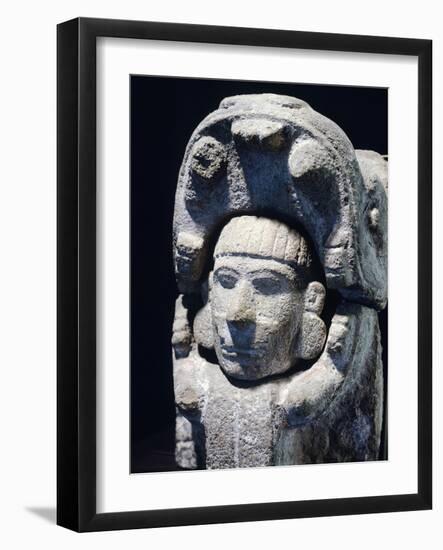 Head of a Man Coming Out of the Mouth of a Jaguar, Artifact Originating from Chichen Itza, Yucatan-null-Framed Giclee Print