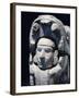 Head of a Man Coming Out of the Mouth of a Jaguar, Artifact Originating from Chichen Itza, Yucatan-null-Framed Giclee Print