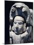 Head of a Man Coming Out of the Mouth of a Jaguar, Artifact Originating from Chichen Itza, Yucatan-null-Mounted Giclee Print