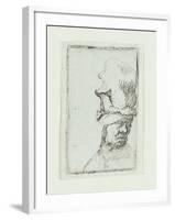 Head of a Man in a High Cap-Rembrandt van Rijn-Framed Giclee Print