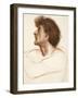 Head of a Man in Profile-Edward John Poynter-Framed Premium Giclee Print