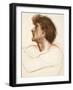 Head of a Man in Profile-Edward John Poynter-Framed Premium Giclee Print