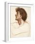 Head of a Man in Profile-Edward John Poynter-Framed Premium Giclee Print