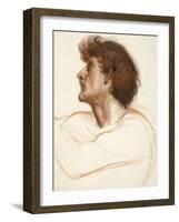 Head of a Man in Profile-Edward John Poynter-Framed Giclee Print