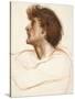 Head of a Man in Profile-Edward John Poynter-Stretched Canvas