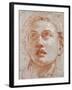 Head of a Man Looking Up-Giovanni Battista Tiepolo-Framed Giclee Print