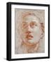 Head of a Man Looking Up-Giovanni Battista Tiepolo-Framed Giclee Print