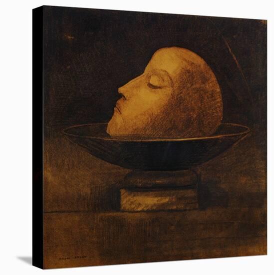 Head of a Martyr in a Bowl-Odilon Redon-Stretched Canvas