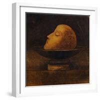 Head of a Martyr in a Bowl-Odilon Redon-Framed Giclee Print