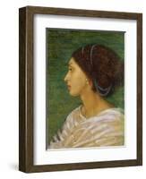 Head of a Mulatto Woman, 1861 (Oil on Paper Laid on Linen)-Joanna Boyce Wells-Framed Giclee Print