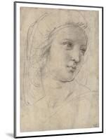 Head of a Muse-Raphael-Mounted Giclee Print