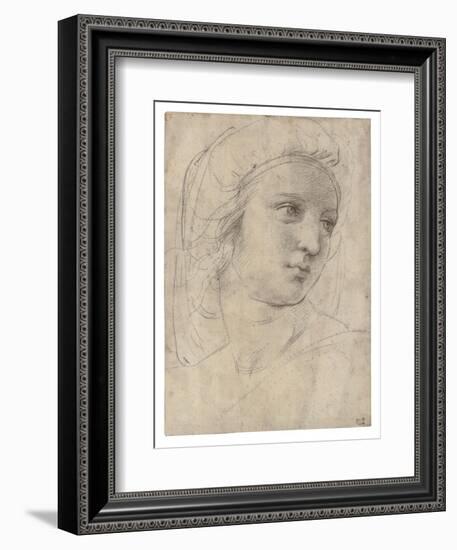 Head of a Muse-Raphael-Framed Giclee Print