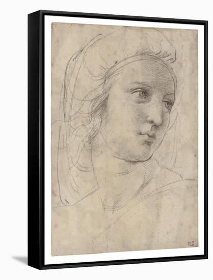 Head of a Muse-Raphael-Framed Stretched Canvas