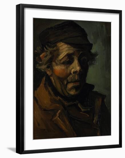 Head of a Peasant, 1884-Vincent van Gogh-Framed Giclee Print