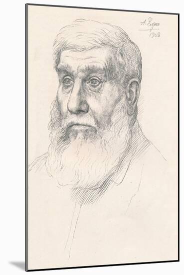 Head of a Peasant, 1902-Alphonse Legros-Mounted Giclee Print