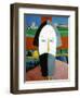 Head of a Peasant, 1928-1932-Kazimir Malevich-Framed Giclee Print