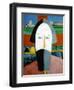 Head of a Peasant, 1928-1932-Kazimir Malevich-Framed Giclee Print