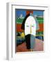 Head of a Peasant, 1928-1932-Kazimir Malevich-Framed Giclee Print