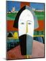 Head of a Peasant, 1928-1932-Kazimir Malevich-Mounted Giclee Print