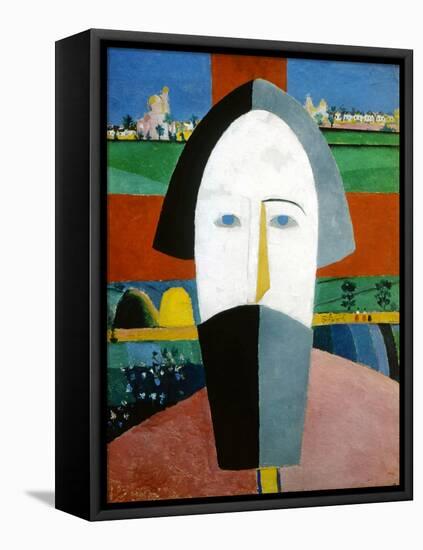 Head of a Peasant, 1928-1932-Kazimir Malevich-Framed Stretched Canvas