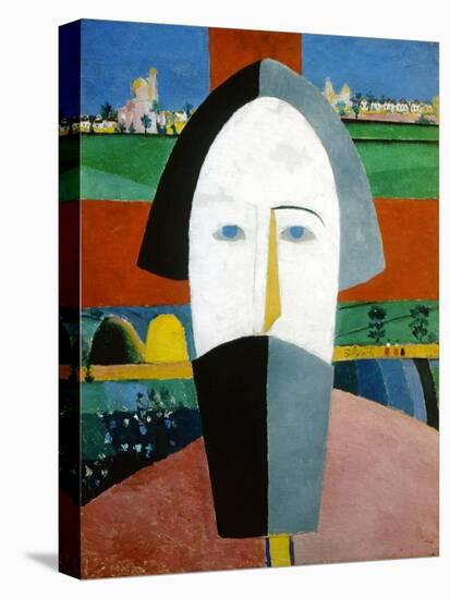 Head of a Peasant, 1928-1932-Kazimir Malevich-Stretched Canvas
