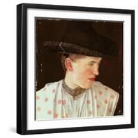 Head of a Peasant Girl, c.1880-Wilhelm Maria Hubertus Leibl-Framed Giclee Print