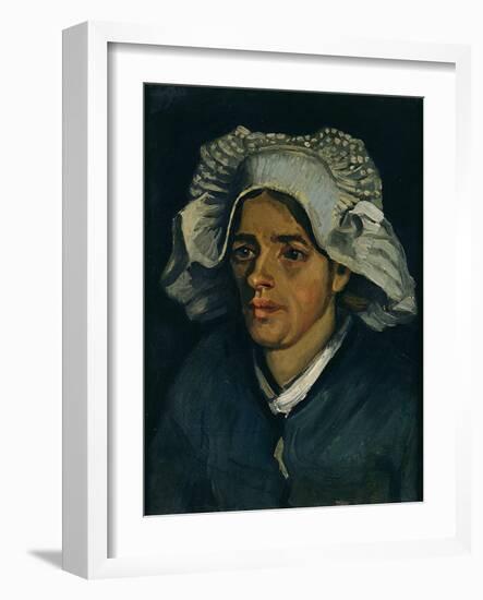 Head of a Peasant Woman, 1885-Vincent van Gogh-Framed Giclee Print