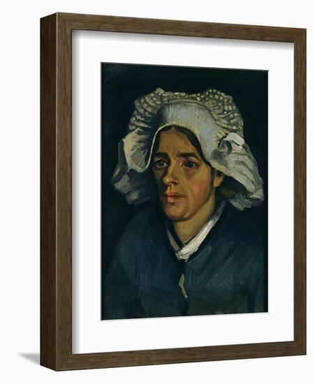 Head of a Peasant Woman, 1885-Vincent van Gogh-Framed Giclee Print