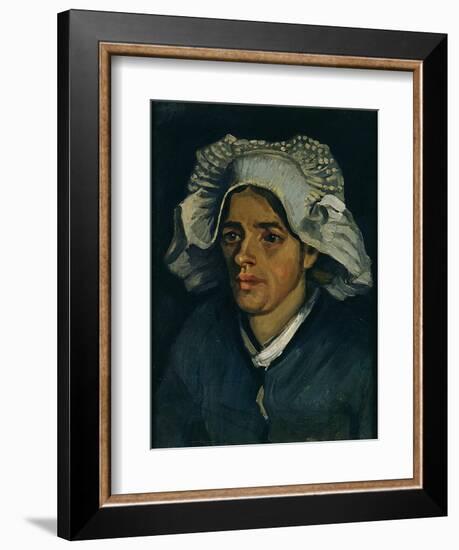 Head of a Peasant Woman, 1885-Vincent van Gogh-Framed Giclee Print