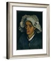 Head of a Peasant Woman, 1885-Vincent van Gogh-Framed Giclee Print