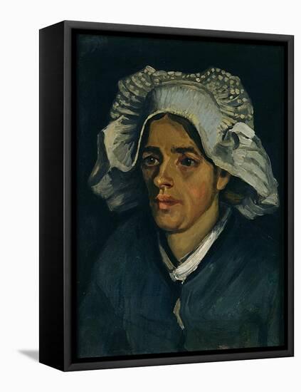 Head of a Peasant Woman, 1885-Vincent van Gogh-Framed Stretched Canvas