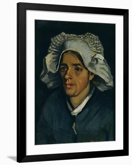 Head of a Peasant Woman, 1885-Vincent van Gogh-Framed Giclee Print