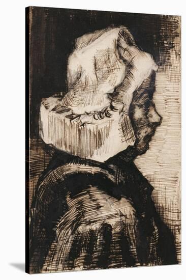 Head of a Peasant Woman, Facing Right, 1884-Vincent van Gogh-Stretched Canvas