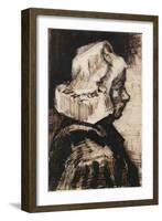 Head of a Peasant Woman, Facing Right, 1884-Vincent van Gogh-Framed Giclee Print