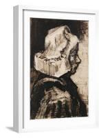 Head of a Peasant Woman, Facing Right, 1884-Vincent van Gogh-Framed Giclee Print