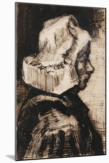 Head of a Peasant Woman, Facing Right, 1884-Vincent van Gogh-Mounted Giclee Print