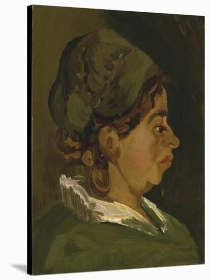 Head of a Peasant Woman: Right Profile, 1884-Vincent van Gogh-Stretched Canvas