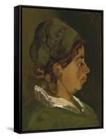 Head of a Peasant Woman: Right Profile, 1884-Vincent van Gogh-Framed Stretched Canvas