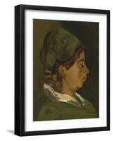 Head of a Peasant Woman: Right Profile, 1884-Vincent van Gogh-Framed Giclee Print