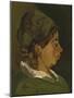 Head of a Peasant Woman: Right Profile, 1884-Vincent van Gogh-Mounted Giclee Print